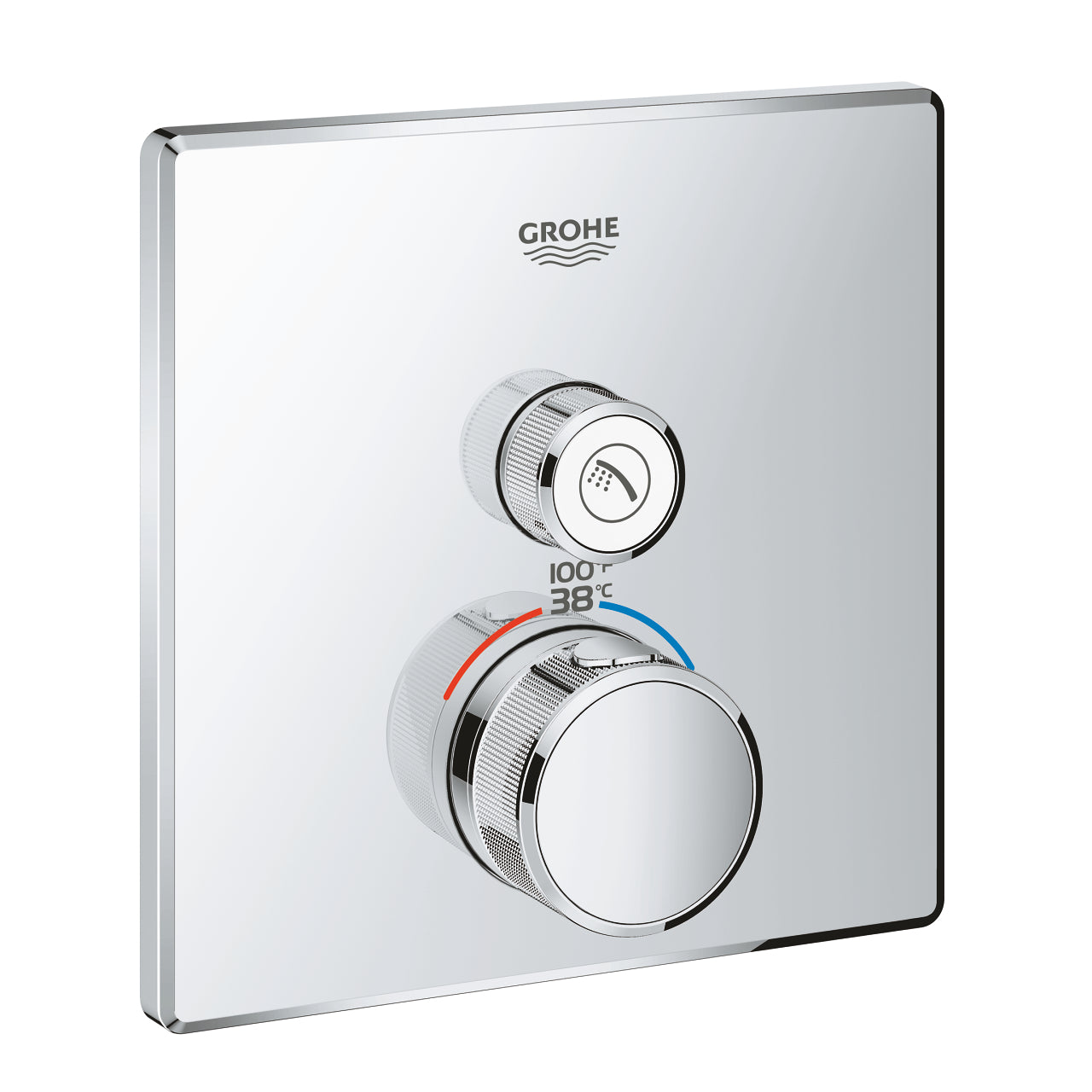 SMART CONTROL THERMOSTATIC MIXER, 1 FUNCTION SQUARE CHROME