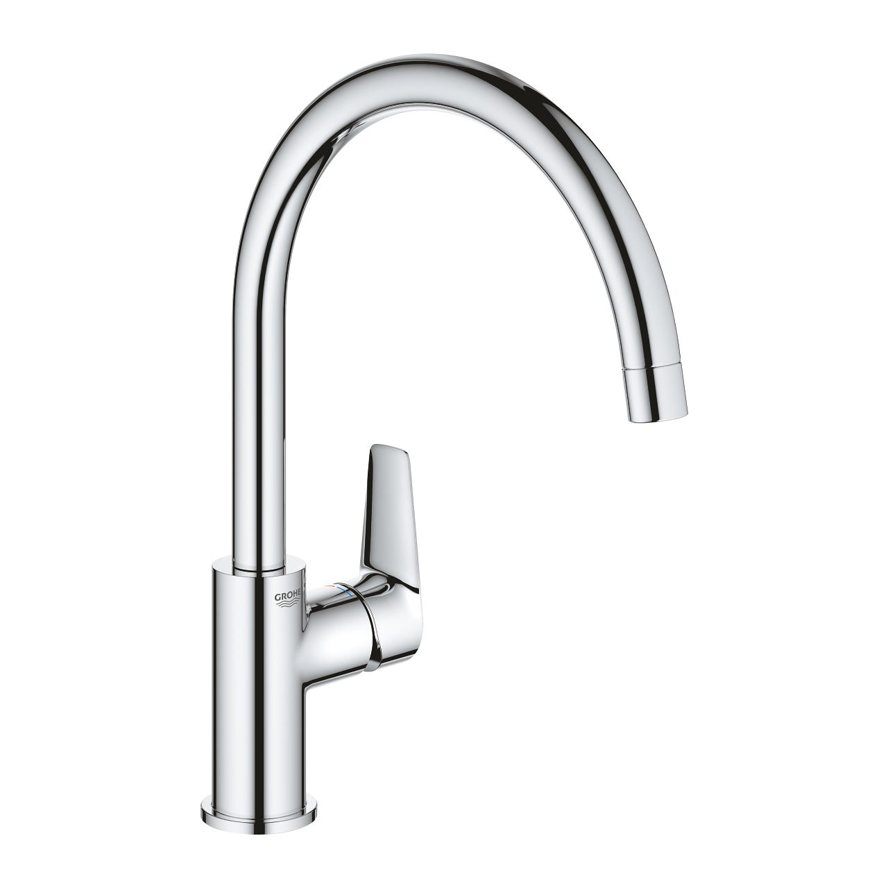 BAUEDGE NEW GOOSENECK KITCHEN MIXER CHROME