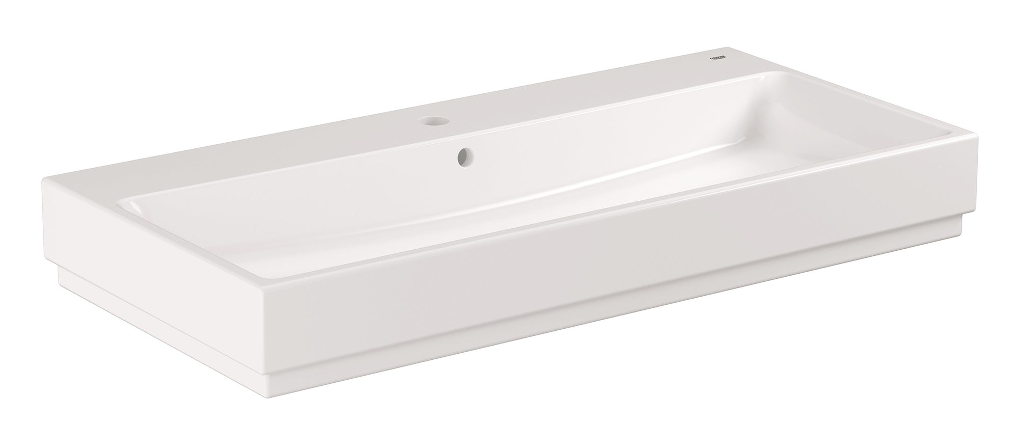 CUBE CERAMIC WALL HUNG BASIN 100
