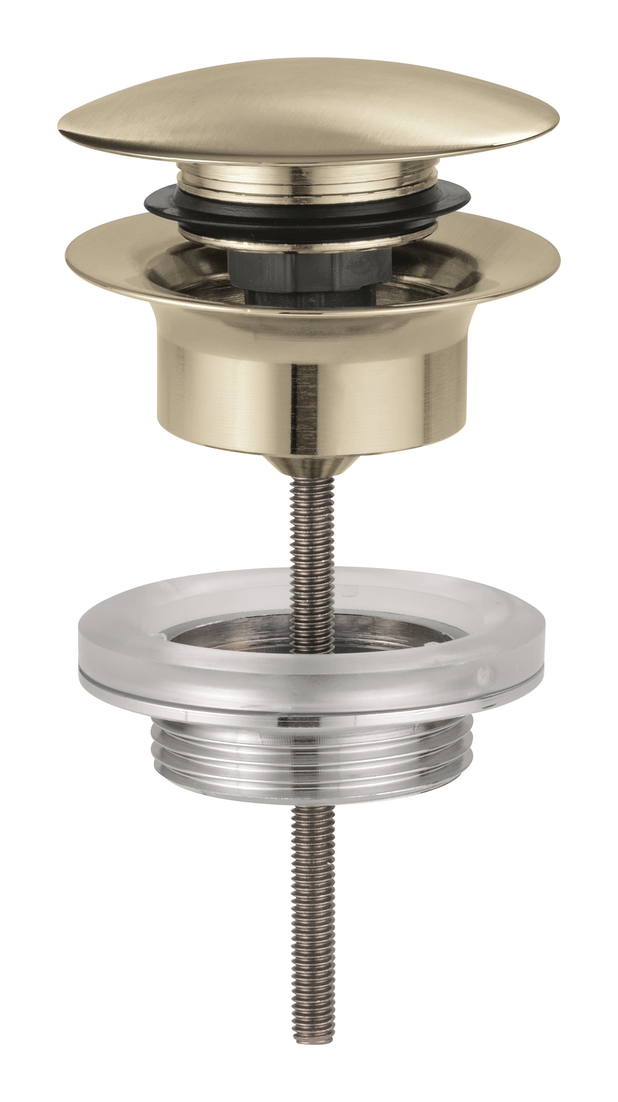 UNIVERSAL BASIN WASTE PUSH OPEN BRUSHED NICKEL