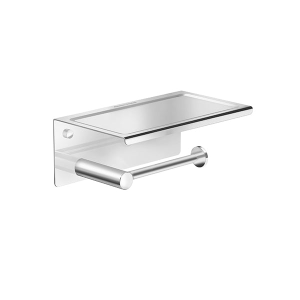 CONCEPT ROUND SINGLE TISSUE HOLDER WITH SHELF 200MM CHROME