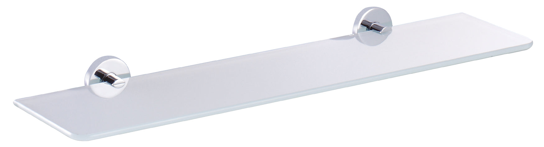 CONCEPT ROUND GLASS FLAT SHELF 400MM CHROME