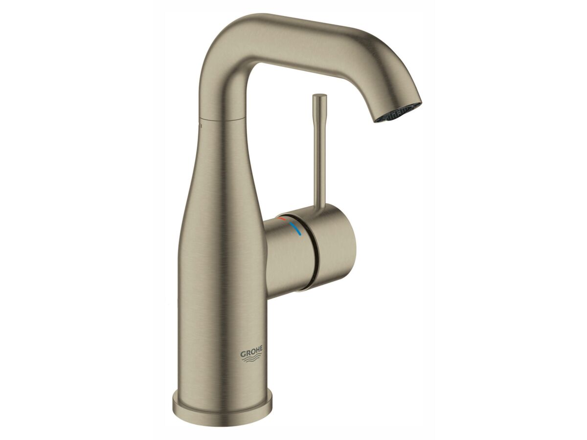 ESSENCE NEW GOOSE NECK BASIN MIXER BRUSHED NICKEL