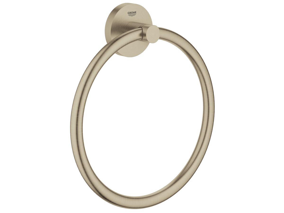 ESSENTIALS TOWEL RING BRUSHED NICKEL